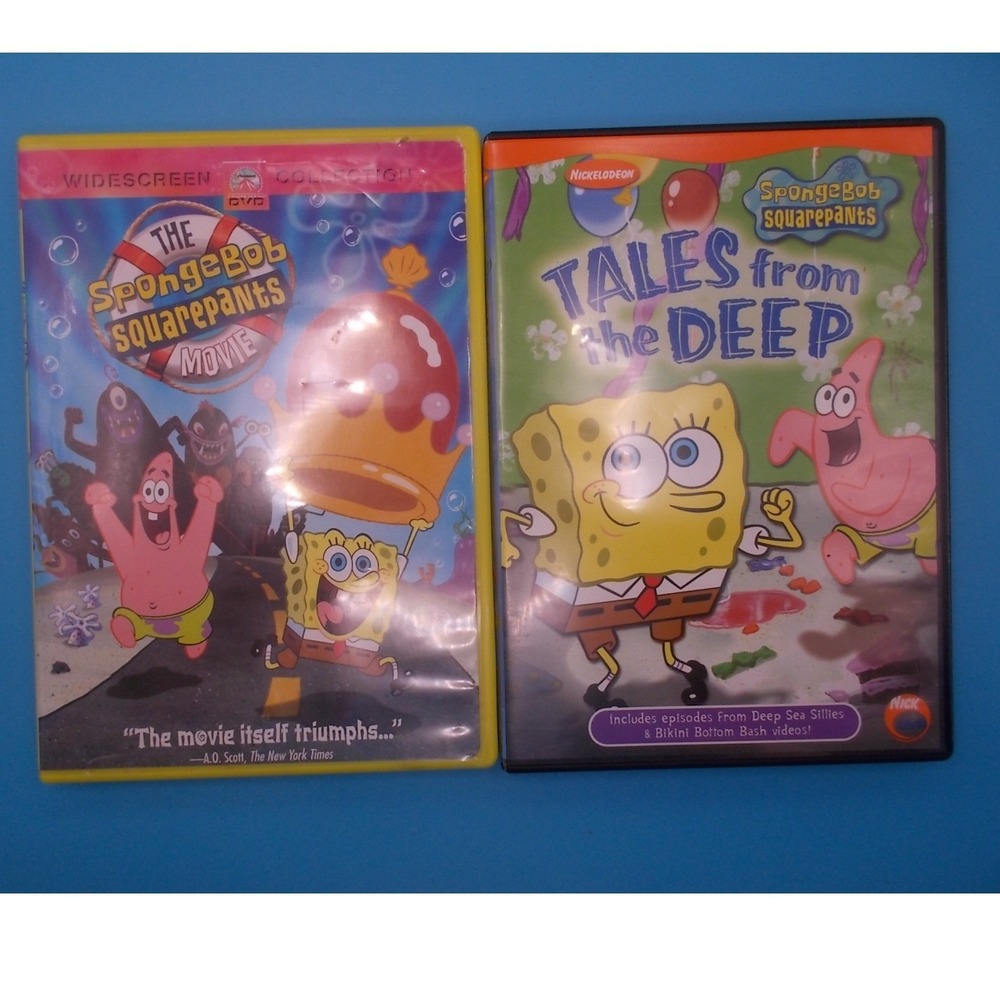 SpongeBob SquarePants Movie & Tales from the Deep DVD Lot Nickelodeon Widescreen